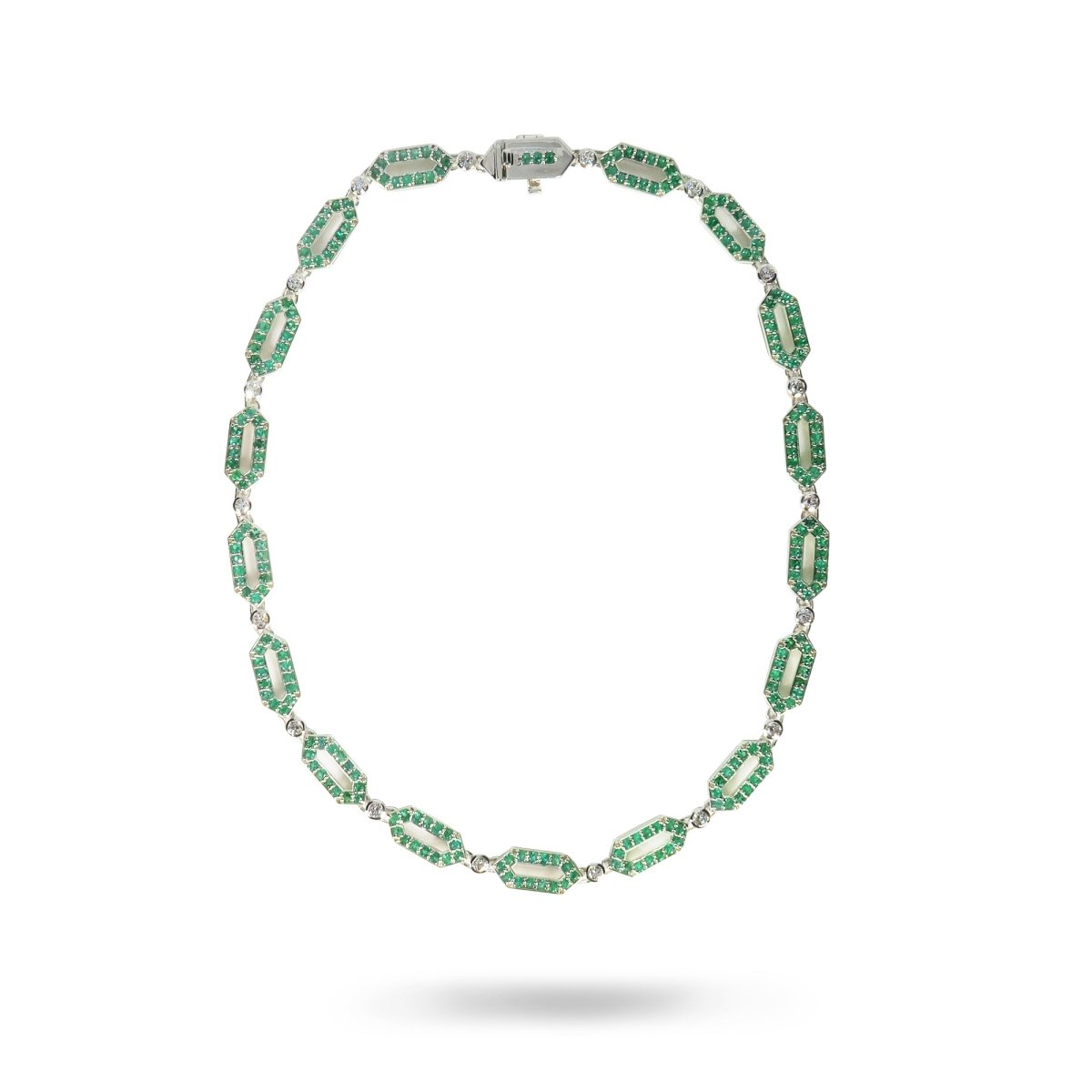 GRAPHITE EMERALD NECKLACE - ALL RINGS