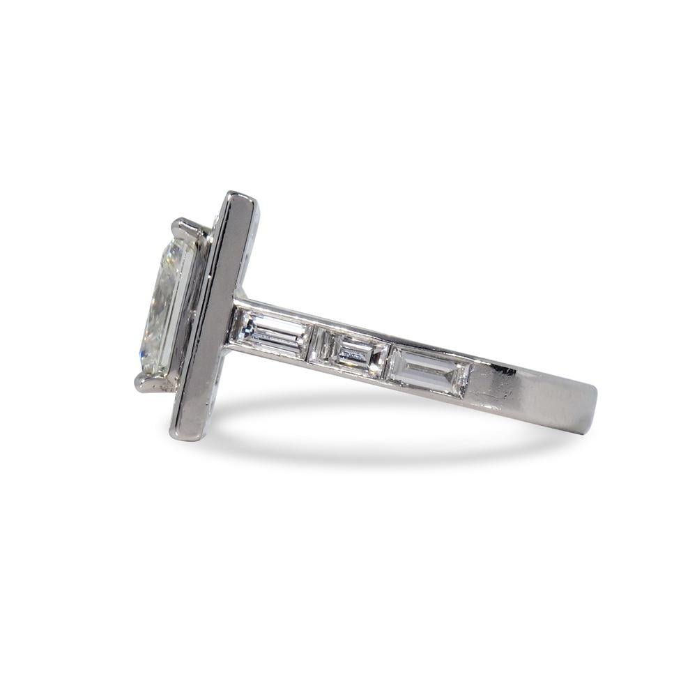 PRINCESS CUT DIAMOND RING IN PLATINUM - ALL RINGS