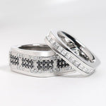BLACK DIAMOND WEDDING BAND IN WHITE GOLD - ALL RINGS