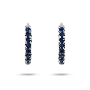 BLUE SAPPHIRE HOOP - Earrings