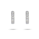 DIAMOND HUGGIE EARRINGS IN WHITE GOLD - EARRINGS