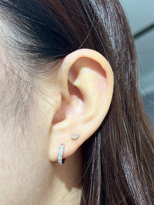 MARQUISE DIAMOND STUD EARRINGS IN YELLOW GOLD - EARRINGS
