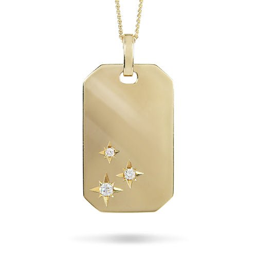 Diamond dog tag sale