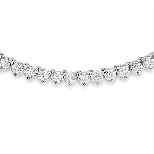 DIAMOND 12.51 CARAT RIVIERA NECKLACE IN WHITE GOLD - NECKLACES