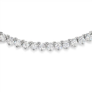 DIAMOND 12.51 CARAT RIVIERA NECKLACE IN WHITE GOLD - NECKLACES