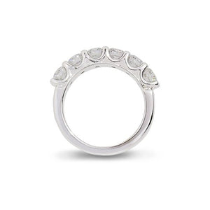SIX STONE DIAMOND BAND IN WHITE GOLD - ALL RINGS