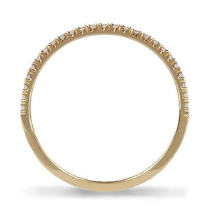 DELICATE DIAMOND WEDDING BAND WITH HALF ETERNITY IN ROSE GOLD -