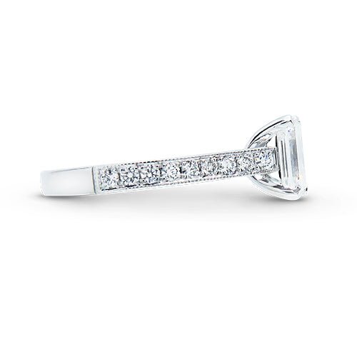 MADISON ENGAGEMENT RING WITH EMERALD CUT DIAMOND - ALL RINGS