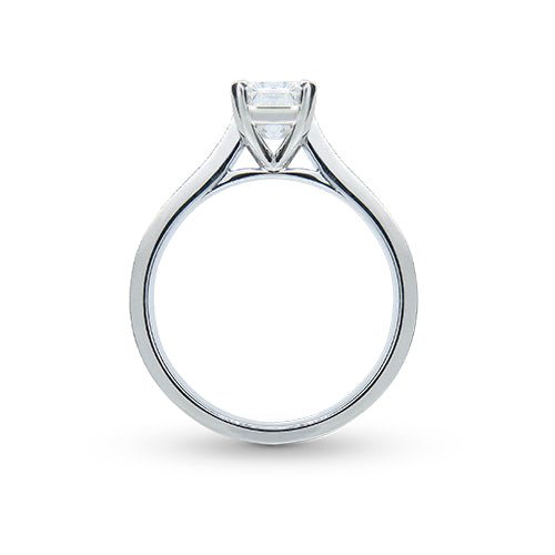 MADISON ENGAGEMENT RING WITH EMERALD CUT DIAMOND - ALL RINGS