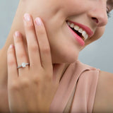 MADISON ENGAGEMENT RING WITH EMERALD CUT DIAMOND - ALL RINGS
