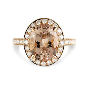 SOPHIA RING WITH MORGANITE AND DIAMONDS IN ROSE GOLD - ALL RINGS
