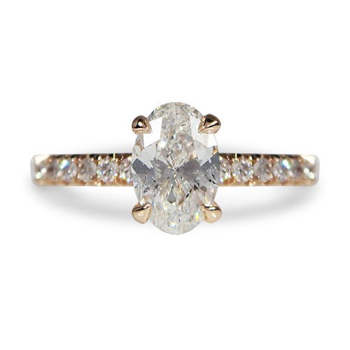 BELLA ENGAGEMENT RING WITH OVAL DIAMOND IN ROSE GOLD - ALL ENGAGEMENT RINGS