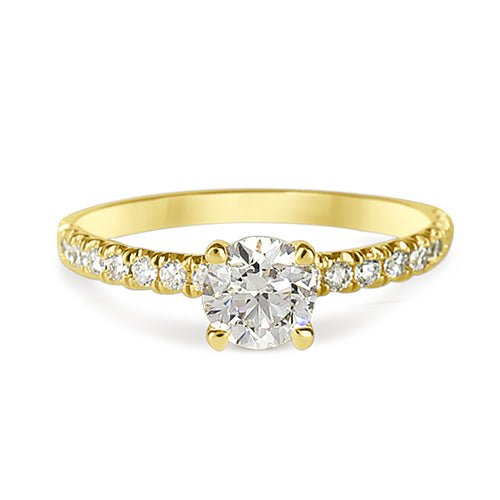 BELLA HALF CARAT DIAMOND ENGAGEMENT RING IN YELLOW GOLD - ALL ENGAGEMENT RINGS