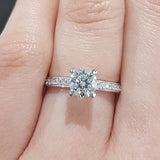 BELLA ENGAGEMENT RING WITH EXCELLENT CUT 0.85CT DIAMOND IN WHITE GOLD -
