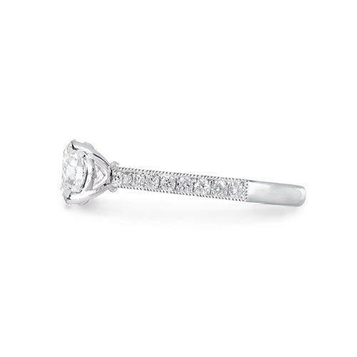 BELLA ENGAGEMENT RING WITH EXCELLENT CUT 0.85CT DIAMOND IN WHITE GOLD -