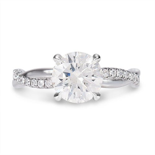 TWIST DIAMOND ENGAGEMENT RING IN PLATINUM - ALL RINGS