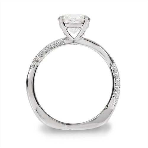 TWIST DIAMOND ENGAGEMENT RING IN PLATINUM - ALL RINGS