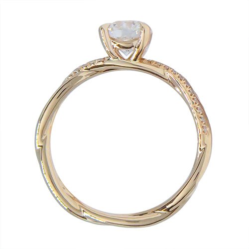 INFINITY TWIST DIAMOND ENGAGEMENT RING IN ROSE GOLD - ALL RINGS