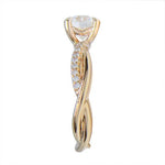 INFINITY TWIST DIAMOND ENGAGEMENT RING IN ROSE GOLD - ALL RINGS