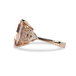 MORGANITE & DIAMOND COCKTAIL RING IN 14K ROSE GOLD - 