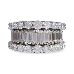 BAGUETTE AND ROUND DIAMOND RING - ALL RINGS