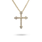 BUDDED CROSS PENDANT IN 14K YELLOW GOLD - 