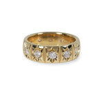 VINTAGE STAR SETTING DIAMOND BAND IN 14K YELLOW GOLD - ALL RINGS