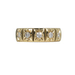 VINTAGE STAR SETTING DIAMOND BAND IN 14K YELLOW GOLD - ALL RINGS