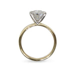 OVAL CUT LAB GROWN DIAMOND RING IN 14 YELLOW GOLD AND PLATINUM - ALL ENGAGEMENT RINGS