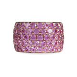 14K ROSE GOLD RING WITH PAVE PINK SAPPHIRE - ALL RINGS