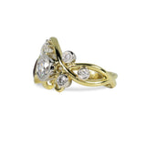 OVAL RUBY DIAMOND RING IN PLATINUM AND 18K YELLOW GOLD - ALL RINGS