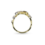 OVAL RUBY DIAMOND RING IN PLATINUM AND 18K YELLOW GOLD - ALL RINGS