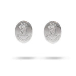 CREST CUFF LINK IN SILVER - 