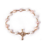 BLOSSOM BRACELET WITH PINK FRESH WATER PEARLS - BRACELETS