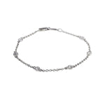 FLOATING SIX DIAMOND BRACELET IN WHITE GOLD - BRACELETS