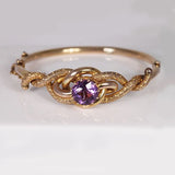 VINTAGE AMETHYST BRACELET IN 10K YELLOW GOLD - ESTATE & VINTAGE JEWELLERY