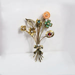 VINTAGE FLOWER DESIGN BROOCH - ESTATE & VINTAGE JEWELLERY