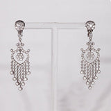 CHANDELIER EARRING IN 18K WHITE GOLD WITH DIAMONDS - ESTATE & VINTAGE JEWELLERY