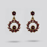 VINTAGE GARNET EARRING - 