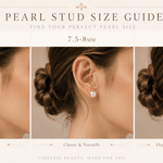 WHITE 8-8.5MM FRESHWATER PEARL STUD EARRINGS IN YELLOW GOLD - EARRINGS