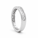 DECO WEDDING BAND IN WHITE GOLD WITH BAGUETTE DIAMONDS - ANNIVERSARY & CELEBRATION RINGS