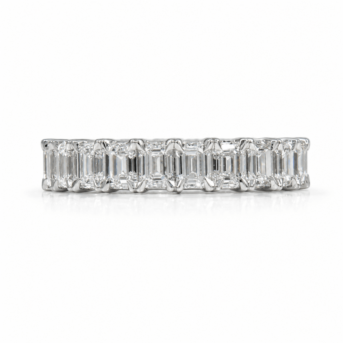 EMERALD CUT DIAMOND FULL ETERNITY RING -