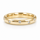 SCATTERED DIAMOND BAND IN YELLOW GOLD - ALL RINGS