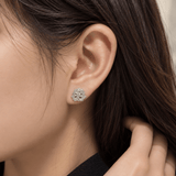 MINI LACE EARRING IN WHITE GOLD - EARRINGS