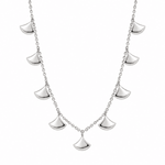 FAN NECKLACE IN STERLING SILVER -