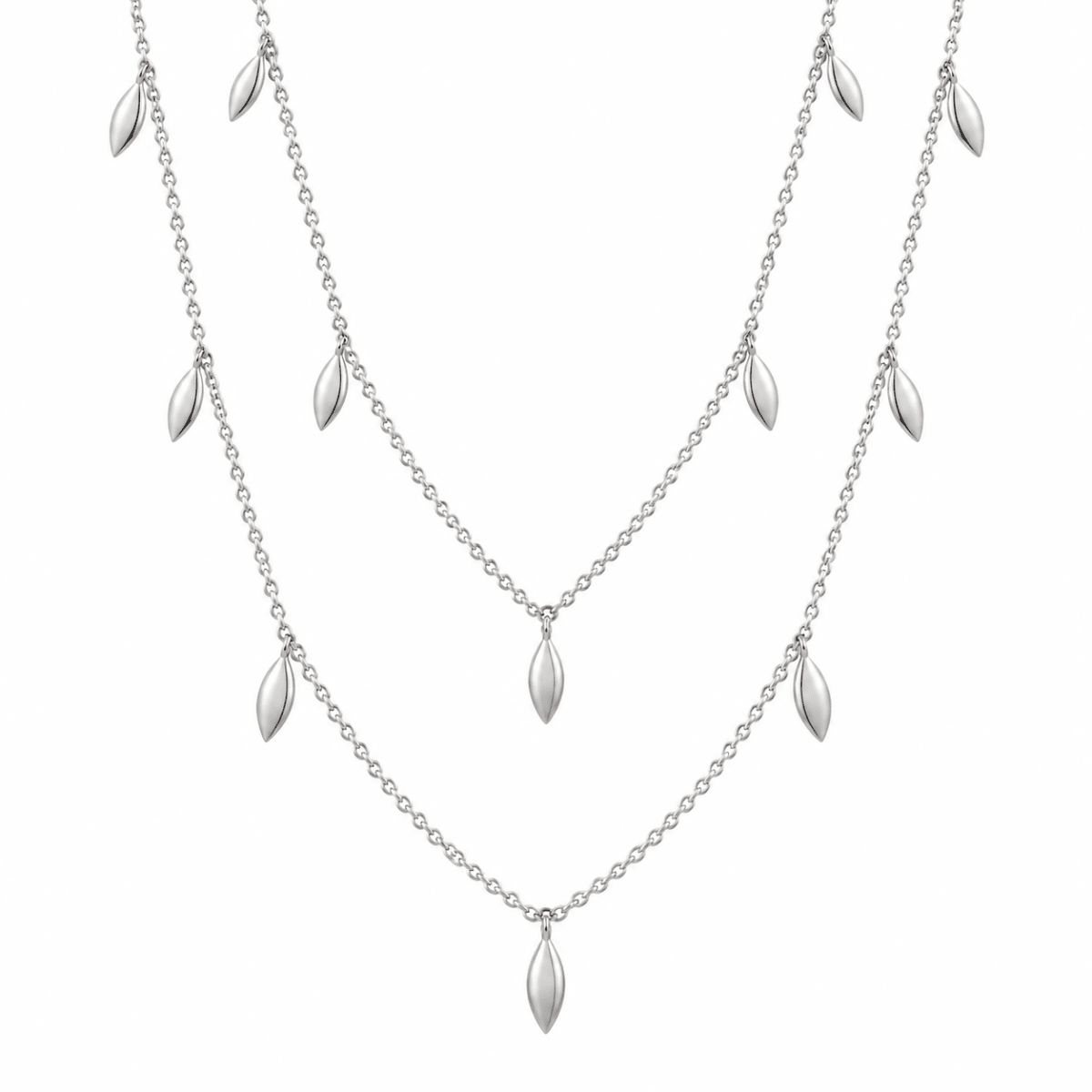 MARQUISE DROP NECKLACE IN SILVER - NECKLACES