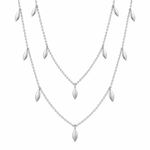 MARQUISE DROP NECKLACE IN SILVER - NECKLACES