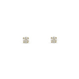 DAINTY DIAMOND STUD EARRINGS IN YELLOW GOLD - EARRINGS