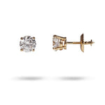 LAB GROWN DIAMOND SCREWBACK STUD EARRINGS IN YELLOW GOLD - EARRINGS