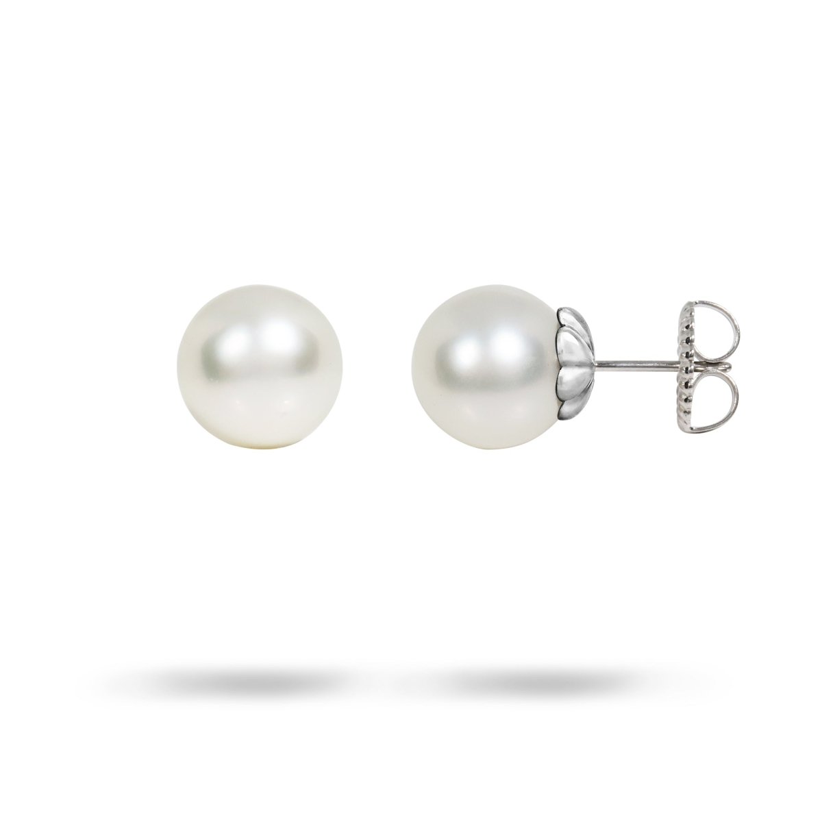 SOUTH SEA PEARL STUD EARRINGS IN WHITE GOLD - EARRINGS